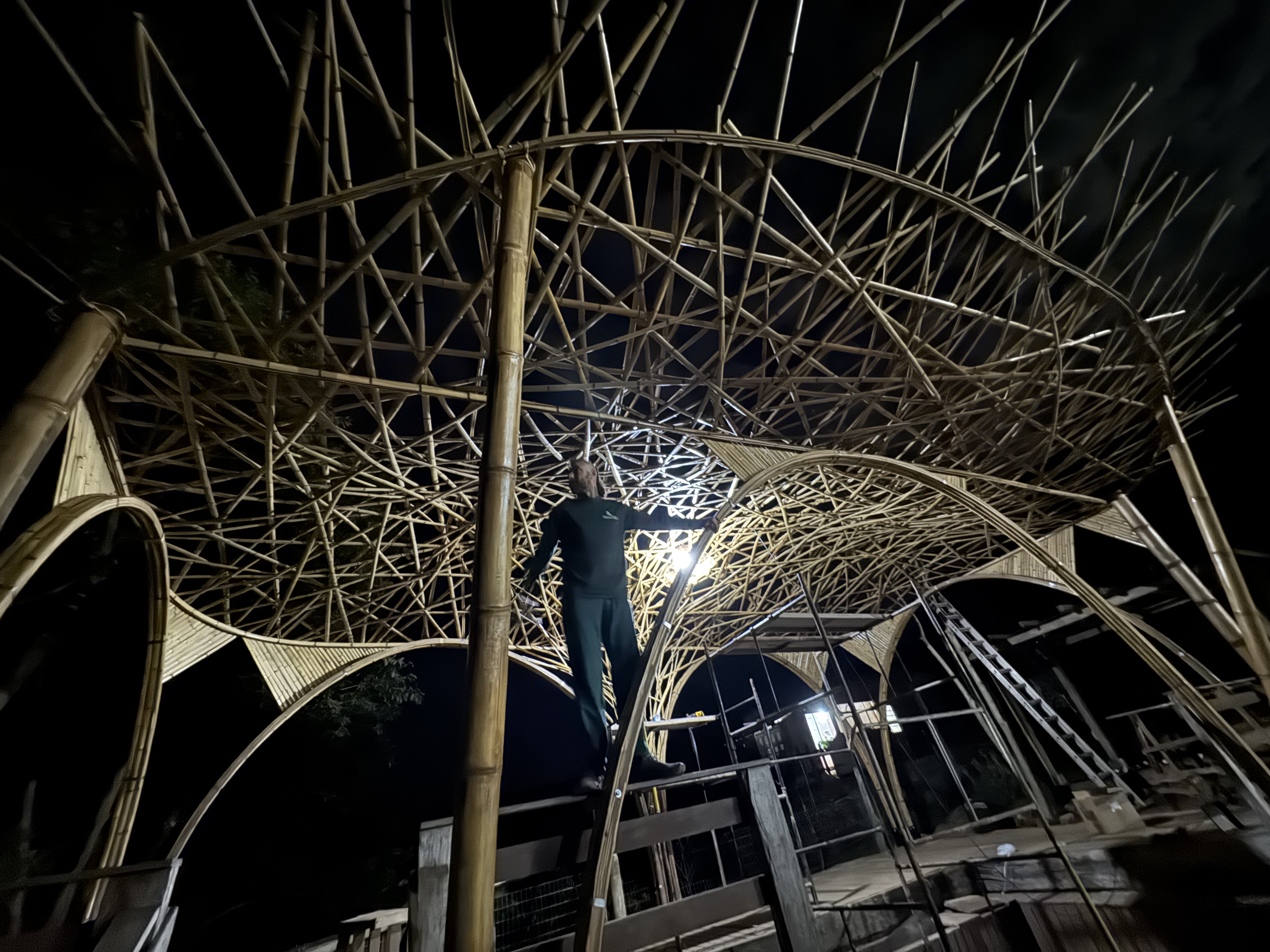 Edegar working tirelessly through the night