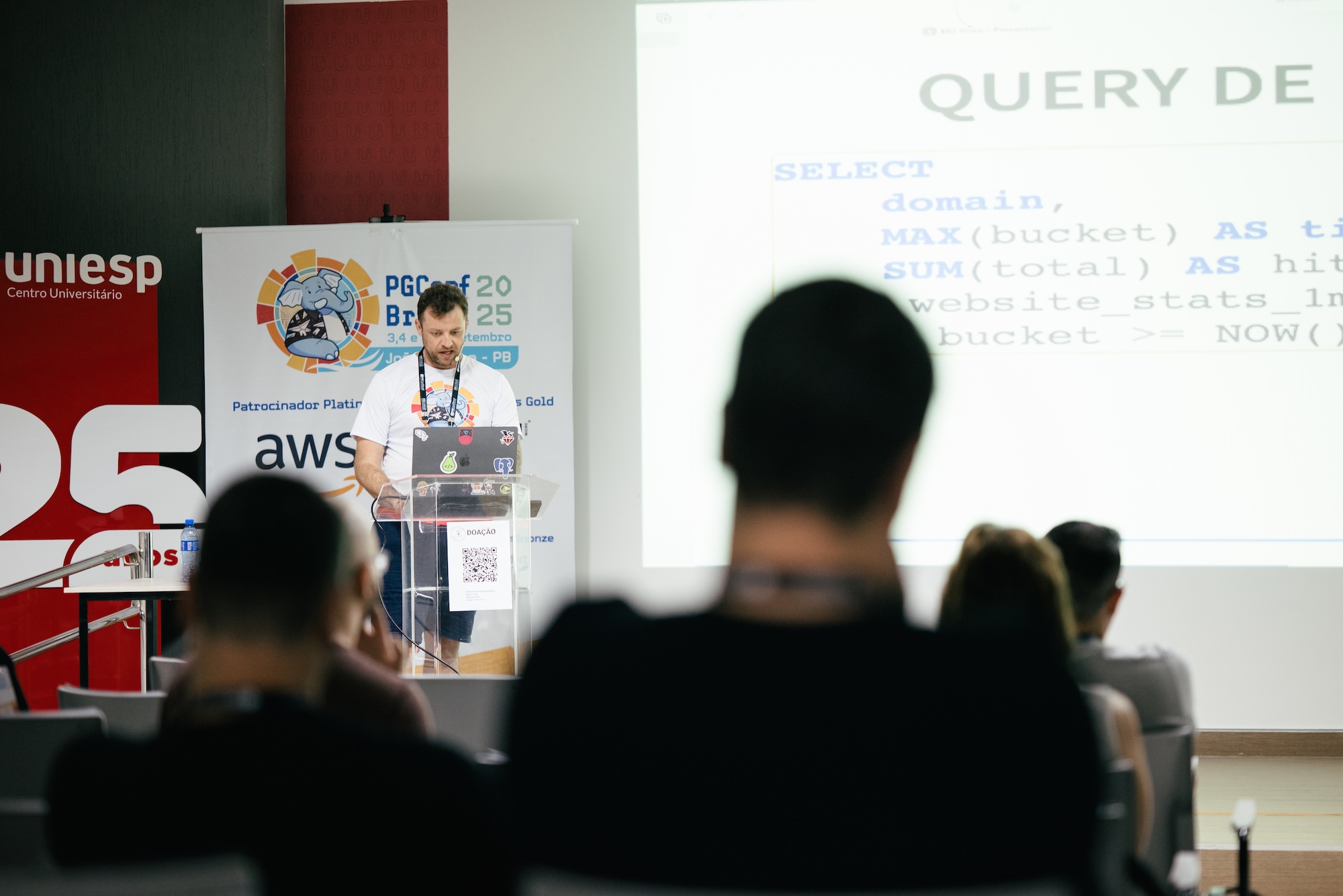 On stage at PGConf Brasil 2025